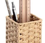 Zeller Stiftehalter Papiergeflecht 8,0 x 8,0 x 10,7 cm natur