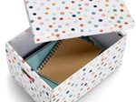 Zeller Dots Aufbewahrungsbox weiß