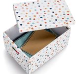 Zeller Dots Aufbewahrungsbox weiß