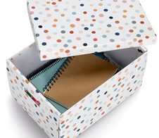Zeller Dots Aufbewahrungsbox weiß