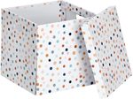 Zeller Dots Aufbewahrungsbox weiß