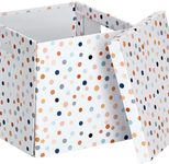 Zeller Dots Aufbewahrungsbox weiß