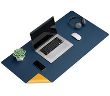 sax design Schreibtischunterlage 90,0 x 45,0 cm blau/gelb