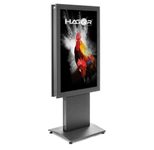 Hagor vis-it® HP Floorbase 48" Indoorstele Portrait inkl. Schutzglasscheibe