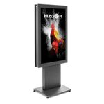 Hagor vis-it® HP Floorbase 48" Indoorstele Portrait inkl. Schutzglasscheibe