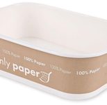 NATURE Star Einweg-Menüschalen, 0,65 l, braun, weiß