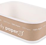 NATURE Star Einweg-Menüschalen, 0,75 l, braun, weiß