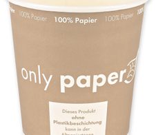 NATURE Star Einweg-Suppenbecher, 450 ml, braun, weiß