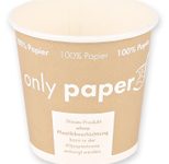 NATURE Star Einweg-Kaffeebecher, 100 ml, braun, weiß