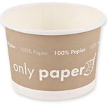 NATURE Star Einweg-Suppenbecher, 200 ml, braun, weiß