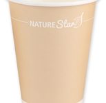 NATURE Star Einweg-Kaffeebecher, 300 ml, braun, weiß