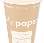 NATURE Star Einweg-Kaffeebecher, 300 ml, braun, weiß