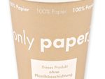 NATURE Star Einweg-Kaffeebecher, 200 ml, braun, weiß