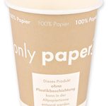 NATURE Star Einweg-Kaffeebecher, 200 ml, braun, weiß