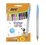 BIC® CRISTAL MULTICO Kugelschreiber transparent 0.6 mm Schreibfarbe: Mehrfarbig