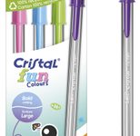 BIC® Cristal Fun Kugelschreiber transparent 0.6 mm Schreibfarbe: Mehrfarbig