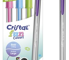 BIC® Cristal Fun Kugelschreiber transparent 0.6 mm Schreibfarbe: Mehrfarbig