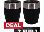 Emsa TRAVEL CUP Thermobecher 0,20 L, 2er Pack, schwarz