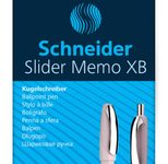 Schneider Slider Memo Kugelschreiber pearl 0.7 mm Schreibfarbe: Blau, 4 St. + GRATIS 1 Schneider Slider Rave XB pearl