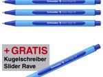 Schneider Slider Edge Kugelschreiber blau 1.0 mm Schreibfarbe: Blau, 6 St. + GRATIS 1 Schneider Slider Rave XB