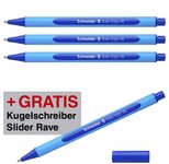 Schneider Slider Edge Kugelschreiber blau 1.0 mm Schreibfarbe: Blau, 6 St. + GRATIS 1 Schneider Slider Rave XB