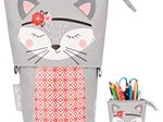 herlitz Stiftehalter Kitty 14,0 x 7,5 x 18,5 cm grau