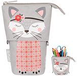 herlitz Stiftehalter Kitty 14,0 x 7,5 x 18,5 cm grau