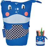 herlitz Stiftehalter Whale 14,0 x 7,5 x 18,5 cm blau