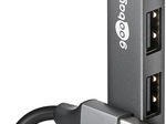 goobay USB-Hub (3.2 Typ A) Slim 4-fach grau