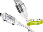 goobay USB-C/RJ45 Kabel 1m weiß