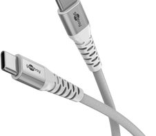 goobay USB-C Textilkabel 2m weiß