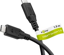 goobay USB4 Kabel 100W 1,5m schwarz