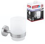tesa Zahnputzbecherhalter MOON silber, weiß