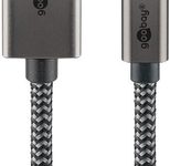 goobay USB-C/HDMI Kabel 1m silber, schwarz