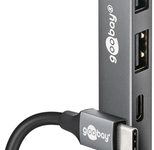 goobay USB-Hub (3.2 Typ C) Slim 4-fach grau