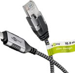 goobay USB-C/RJ45 Kabel 10m silber, schwarz