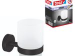 tesa Zahnputzbecherhalter MOON schwarz, weiß