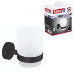 tesa Zahnputzbecherhalter MOON schwarz, weiß