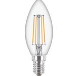 Philips CorePro - Glühbirne mit LED-Filament - Form: B35 - klar Finish - E14 - 4.3 W - Warmweiß - 2700 K