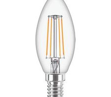 Philips CorePro - Glühbirne mit LED-Filament - Form: B35 - klar Finish - E14 - 4.3 W - Warmweiß - 2700 K