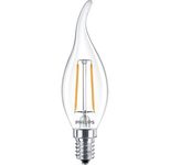 Philips CorePro - Glühbirne mit LED-Filament - Form: BA35 - klar Finish - E14 - 2 W - Warmweiß - 2700 K