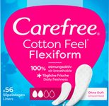 Carefree Slipeinlagen Cotton Feel Flexiform ohne Duft für Slip, 56 St.