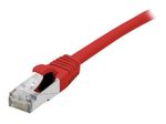 Exertis Connect Patchkabel Cat. 6A, S/FTP (PiMF), halogenfrei, mit Rastnasenschutz, rot, 1,5 m