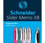 Schneider Slider Memo Kugelschreiber farbsortiert 0.7 mm Schreibfarbe: Blau, 4 St. + GRATIS 1 Schneider Slider Rave XB black