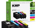 KMP schwarz, cyan, magenta, gelb Druckerpatronen kompatibel zu HP 912XL (3YP34AE), 4er-Set
