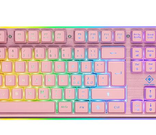Deltaco PK75 Gaming Tastatur, Pink
