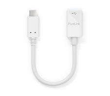 PureLink USB-C auf USB-A Adapter - USB 3.1 Gen1 - OTG - iSerie - weiß - 0,10m