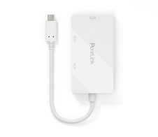 PureLink USB-C auf Multiport Adapter - iSerie - weiß - 0,10m