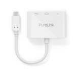 PureLink USB-C auf Multiport Adapter - iSerie - weiß - 0,10m
