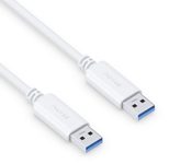 PureLink USB-A auf USB-A Kabel - 3.1 Gen 1, 3A/5V/15W, 5G - iSerie - weiß - 0,50m